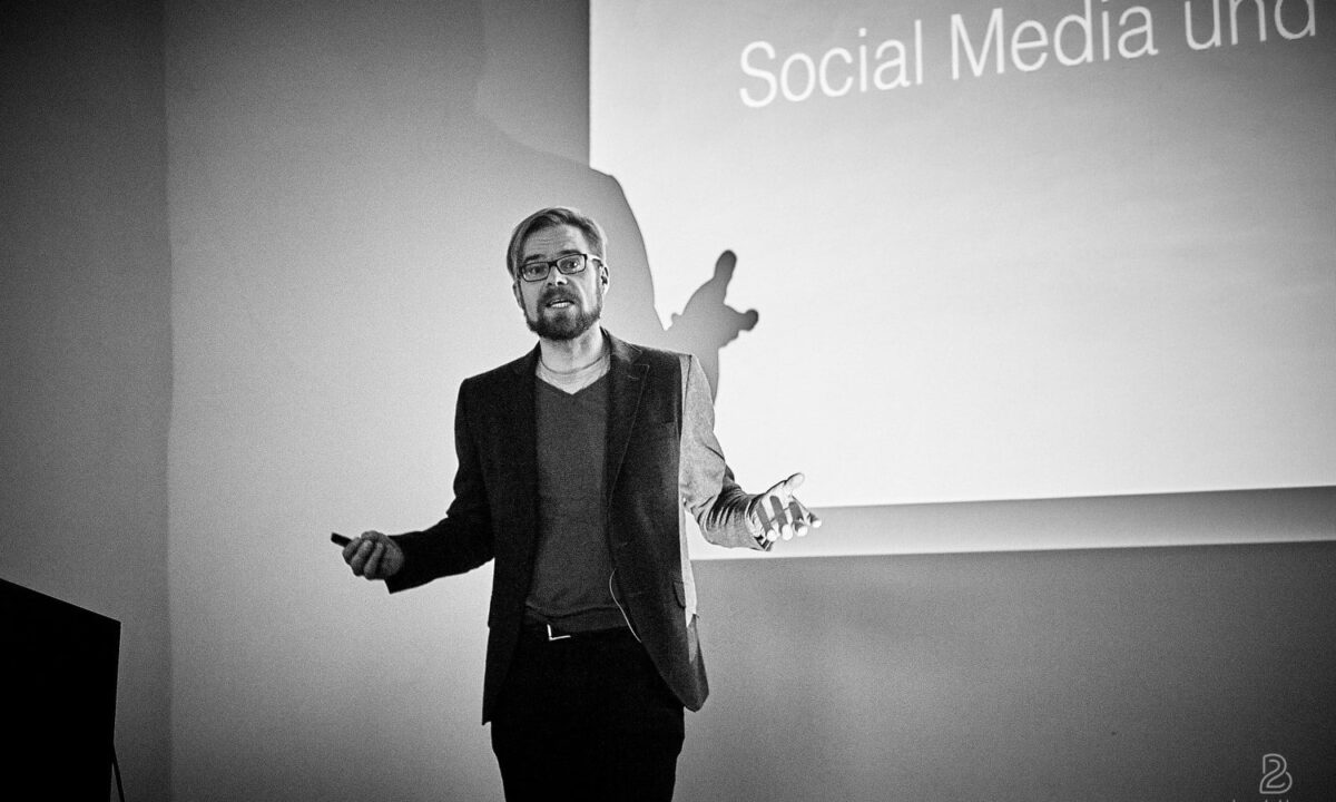 Boris Baldinger am 19. Social Media Snack in St. Gallen